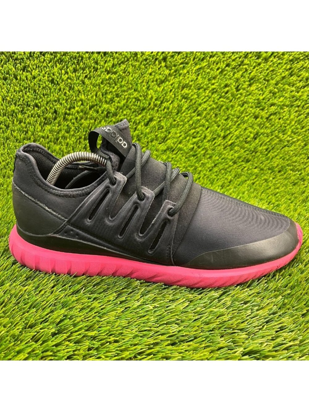 Adidas Tubular Radial Mens Size 10.5 Black Pink Running Athletic Shoes Sneakers